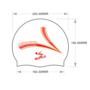 Gorro de Natación Impermeable para Adultos con Protección para los Oídos, Material de Silicona, Negro, Apto para Cabello Largo, Estampado, Antiderrames - Product Image 2