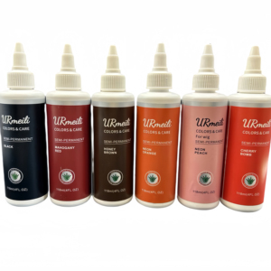URmeili 118ml 4 floz Teinture capillaire semi-permanente Longue durée Noir <span class=keywords><strong>Rouge</strong></span> Brun Orange Couleur de <span class=keywords><strong>cheveux</strong></span> <span class=keywords><strong>pour</strong></span> Remy Hair Perruques Loose Wave Style - Product Image 1