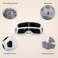 Masseur oculaire chauffant intelligent rechargeable avec musique Bluetooth et pulvérisation de brume pour les cernes, appareil de massage des yeux