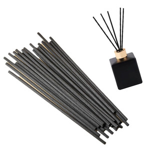 Custom Size 3mm 4mm 5mm 6mm Diameter Glue Free Diffusion Stick Black White Fragrance <b>Diffuser</b> Fiber <b>Reed</b> Sticks - Product Image 1