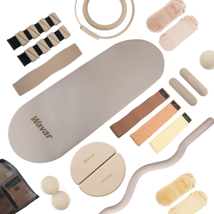 Ensemble complet de yoga écologique - Anneau de yoga, tapis, haltères en silicone, poids de cheville pour l'entraînement W01188 Kits de yoga W01188 - Product Image 1