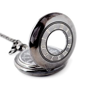 الجملة الفاخرة التلقائي السلس <span class=keywords><strong>moonphase</strong></span> الميكانيكية ساعة جيب فضة الهيكل العظمي الميكانيكية التلقائي ساعة جيب - Product Image 2