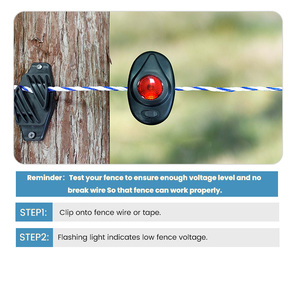 Avertisseur de panne de clôture électrique <span class=keywords><strong>solaire</strong></span>, visible jusqu'à 1,5 km, compatible avec tous les stimulateurs, en ABS et cuivre, sans alimentation externe - Product Image 5