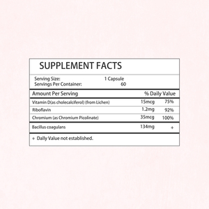 Cápsulas para Controlar el Apetito OEM ODM con Vitamina D, Riboflavina y Cromo, Apoyo para el Control del Apetito y un Peso Saludable - Product Image 2