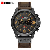 Jam Tangan Pria Quartz Grosir Curren 8314 Tali Kulit Bisnis Fashion Tahan Air Tanggal Klasik Pemasok OEM ODM