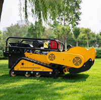 Mesin Pemotong Rumput Robot Kelas Industri Diesel 195 4-Tak Euro V dengan Kontrol Jarak Jauh Tanpa Kabel, Penggerak Sendiri, Pisau Flail 8.0kW