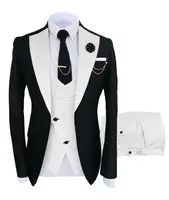 2022 Custom Fashionable Italian Tailored Slim Formal Dress Tuxedo Wedding Groom Men's Suits 3 Pieces