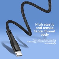 Organisateur de câbles magnétique pour voiture, compatible Type-C pour téléphones, charge rapide PD 100W, câble tressé
