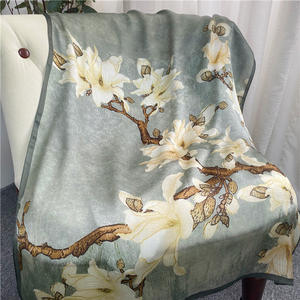 ใหม่หยกกล้วยไม้อิตาลีหรูหราสไตล์หรูหราผ้าพันคอยาวผ้ามัลเบอร์รี่ผ้าไหมเข้ากับทุกชุด - Product Image 2