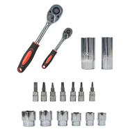 Nouvel ensemble de 82 pièces pour la réparation automobile, clé universelle, jeu de douilles à cliquet, ensemble complet d'outils de réparation