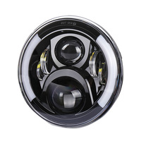 Nouveau phare LED Premium 7 pouces 12V IP67 étanche 12000LM avec faisceau HI/LO et DRL Angel Eye pour Lada Niva Road 4x4