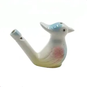 Apito de pássaro de cerâmica, brinquedo em forma de animal fofo, engraçado, som de cerâmica, apito de pássaro