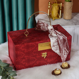 Boîte cadeau de mariage de luxe rigide avec logo personnalisé, emballage en feuille métallisée avec couvercle, coffret cadeau pour bébé, grande boîte - Product Image 2