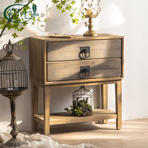 American Country Style Solid Wood Sideboard 6 Drawers <b>Storage</b> Cabinet Living Room Furniture - Product Image 2