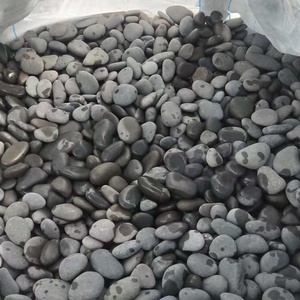 Piedra de Río Negro al por mayor, roca de guijarros pulida, piedra de guijarros de roca negra natural sin pulir - Product Image 1
