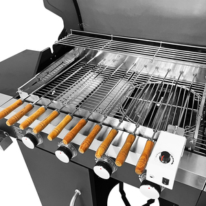 Lưới tản nhiệt viande gas Burner Bìa nướng bếp parrilla electrica 6 Burner BBQ bít tết nướng máy - Product Image 2
