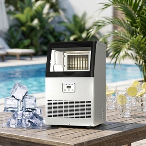 BLG Small Commercial <b>Ice</b> <b>Maker</b> 40kg/day Capacity Automatic Defrost Anti-Fog Doors Energy Efficiency A++ Beautiful Cubes for BLG- - Product Image 3