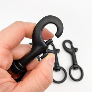 Stainless Steel Black Swivel <b>Snap</b> <b>Hook</b> Spring Lock Attachment For Pet Leash Diving Gear - Product Image 2