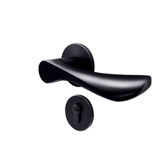 Wholesale Black Aluminum Alloy Slim Security Wooden Steel <b>Door</b> Exterior <b>Door</b> Lock <b>Handles</b> - Product Image 2