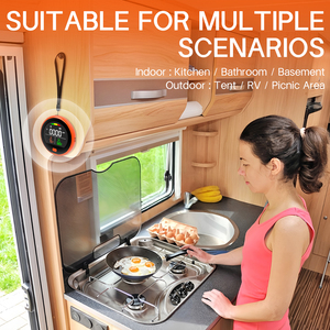 เครื่องตรวจจับก๊าซคาร์บอนมอนอกไซด์แบบพกพาพร้อมเครื่องวัดอุณหภูมิและเครื่องวัดความชื้นเครื่องวิเคราะห์ก๊าซแบบมัลติฟังก์ชัน - Product Image 5