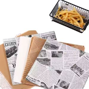 Papel a cuadros personalizado al por mayor, a prueba de grasa, para sándwiches, papel de embalaje, papel para envolver papas fritas y hamburguesas, resistente a la grasa, ¡gran oferta! - Product Image 2