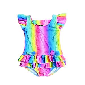 Qingli ODM personnalisé usine bébé <span class=keywords><strong>maillot</strong></span> <span class=keywords><strong>de</strong></span> <span class=keywords><strong>bain</strong></span> robe imprimé citron cerise volant manches <span class=keywords><strong>combinaison</strong></span> maillots <span class=keywords><strong>de</strong></span> <span class=keywords><strong>bain</strong></span> bébé filles Bikini été - Product Image 3
