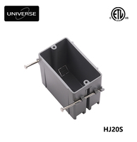 Boîtier de jonction électrique non métallique 1 poste 20 Cu, homologué ETL, norme américaine, ignifuge UL94 V0, en zinc plaqué
