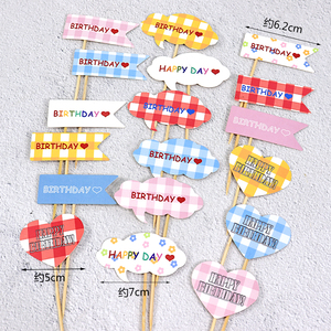 Bendera tusuk gigi makanan Natal kustom bendera Hamburger Burger bendera potong gigi kue buah Cocktail dekorasi pesta bendera tusuk gigi - Product Image 4