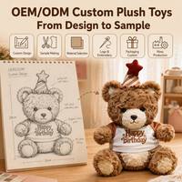 Produsen Mainan Boneka Plush Custom OEM Topi Beruang Teddy 28cm Hewan Boneka Bulu Sherpa Lucu untuk Souvenir Pesta Ulang Tahun