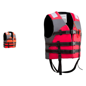 Gilet de sauvetage professionnel pour adulte avec bandes réfléchissantes et sifflet, certifié USCG, en tissu Oxford 600D et matériau flottant EPE, haute flottabilité pour - Product Image 1
