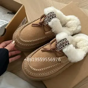 Pantofole in Lana di Qualità Invernale 2025, <span class=keywords><strong>Scarpe</strong></span> Comode da <span class=keywords><strong>Donna</strong></span> per Interni ed Esterni, Calzature Casual Antiscivolo in Offerta - Product Image 5