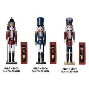 2024 nouvelles décorations de noël 50cm 20 pouces <span class=keywords><strong>grand</strong></span> beau soldat en étain en bois <span class=keywords><strong>casse</strong></span>-<span class=keywords><strong>noisette</strong></span> décoration pour cadeau de noël artisanat exquis - Product Image 1