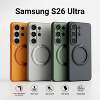 Coque de téléphone magnétique rotative à 360° pour S26plus/S25Ultra, design animal, bords souples, dos rigide en acrylique, protection intégrale