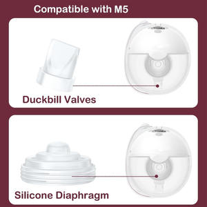 Accessoires pour <span class=keywords><strong>tire</strong></span>-<span class=keywords><strong>lait</strong></span> électrique portable M5, gobelet de collecte de <span class=keywords><strong>lait</strong></span> mains libres, diaphragme en silicone compatible pour les mères allaitantes - Product Image 6