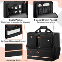 Computer Desktop Tower Large Carrying Case PC Travel Case for Computer Moving Portable Gaming Backpack for Keyboard Mouse