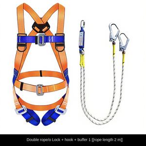 Cinturón de seguridad de cinco puntos de estilo europeo, nuevo amortiguador de poliéster con función anticaída estándar nacional para rescate de trabajo aéreo - Product Image 4