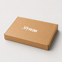 Boîte de raquette de padel écologique en carton ondulé kraft recyclable avec logo personnalisé, couvercle rabattable et insert en mousse protectrice