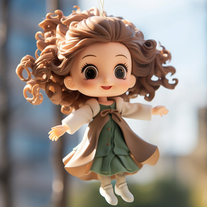 Custom <b>Cute</b> <b>Doll</b> Long Hair Angel Figurine PVC Resin Molded Indoor Decoration Christmas Toy - Product Image 2