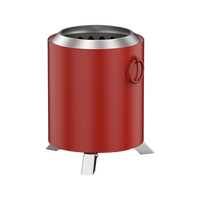 Brasero de table portable sans fumée en acier au carbone et acier inoxydable 304, multifonctionnel pour camping extérieur, bois de chauffage et S'mores