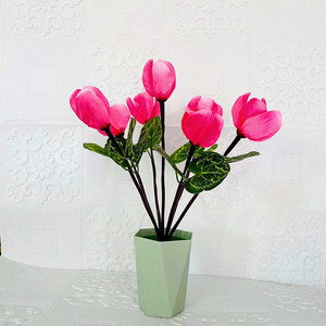 Plante artificielle cyclamen Qi Xing en pot, 39 cm, en plastique, décoration d'intérieur - Product Image 3
