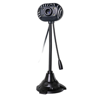 Webcam HD USB 2.0 Komputer 480P WebCamera Dengan Lampu LED Mikrofon Bawaan untuk Komputer Desktop Notebook PC
