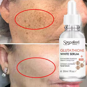 Private Label vitamina C acido Kojic cura della pelle glutatione siero sbiancante per la pelle del viso per la rimozione delle macchie scure - Product Image 4