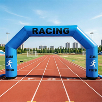Arche de course gonflable personnalisée avec éclairage LED, imperméable, pour départ/arrivée, marathon, événements sportifs en plein air