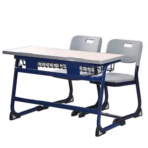 시지아이 공장 대학 2 인용 테이블 현대 대학 교실 가구 제작 학교 학생 책상 의자
