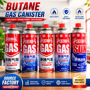 Cartouche de gaz butane portable de haute qualité en gros, 220g 227g, cylindre de gaz combustible à combustion propre pour l'aventure en plein air et les pique-niques - Product Image 1