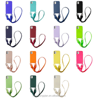 Étuis de téléphone portable imperméables et antichoc pour femmes avec sangle de cou transversale pour 15/14/13/12/11 Pro Max/8/6/7 Plus