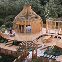 Maisons préfabriquées en forme de cage à oiseaux double couche de luxe sur mesure Installation rapide Villas modulaires intégrées pour hôtels Maisons préfabriquées