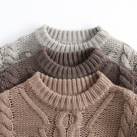 Minimalisme de style coréen ~ Chic rétro à la mode ~ Pull en fibre acrylique chic pour enfants, automne/hiver, tendance pour garçons et filles