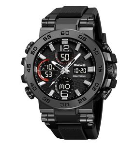 Reloj de Pulsera de Cuarzo Clásico para Hombre <span class=keywords><strong>Skmei</strong></span> 2499, con Correa de Plástico, Esfera de Cristal, Manecillas y Caja de Acero Inoxidable, en Oferta - Product Image 4