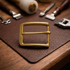 Hebilla de Cinturón Metálica Personalizada al por Mayor con Logotipo para Hombre, Hebilla Cuadrada de Cobre Duradera, Accesorio de Ferretería Ajustable para Correa de Cinturón - Product Image 2